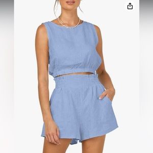 Two Piece Short Set with Pockets